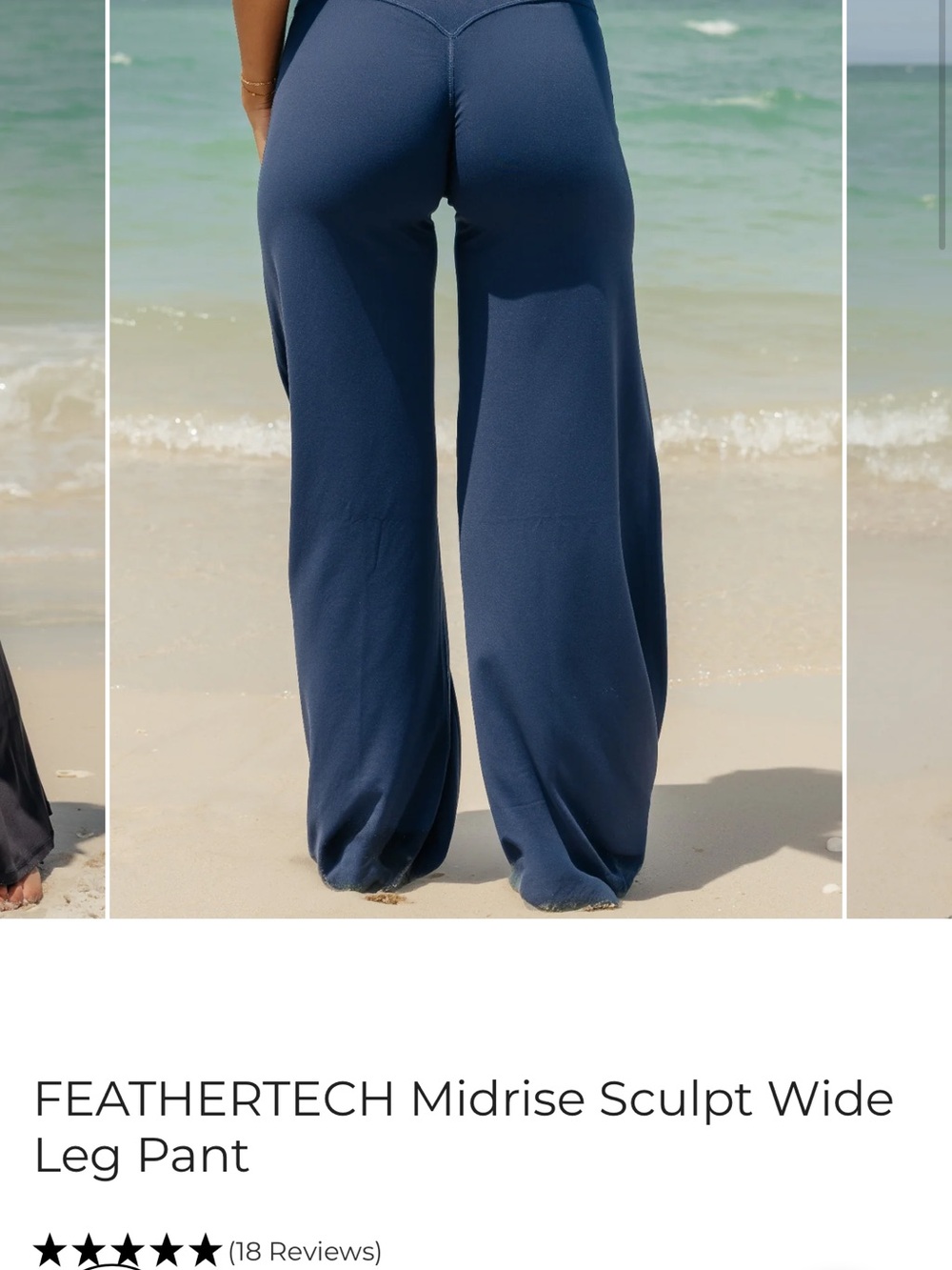 P'tula Feathertech Midrise Wide Leg Pant - True Navy